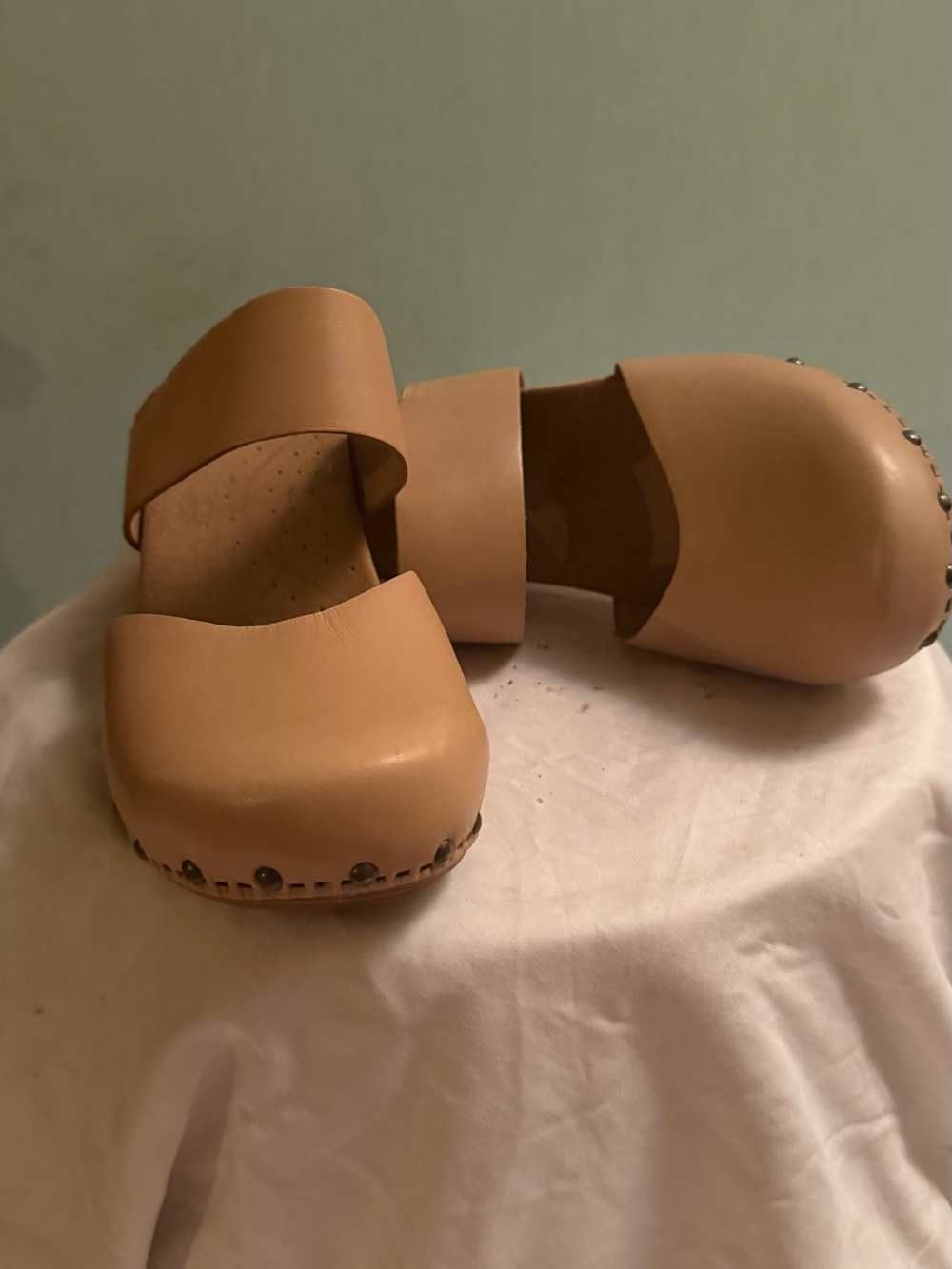 Dansko Nude Tan Leather Clogs